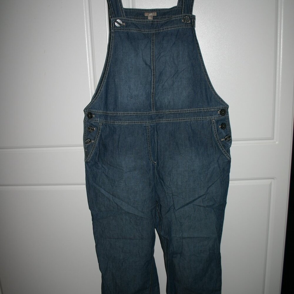J Jill chambray Denim bib Overalls Medium 100% cotton